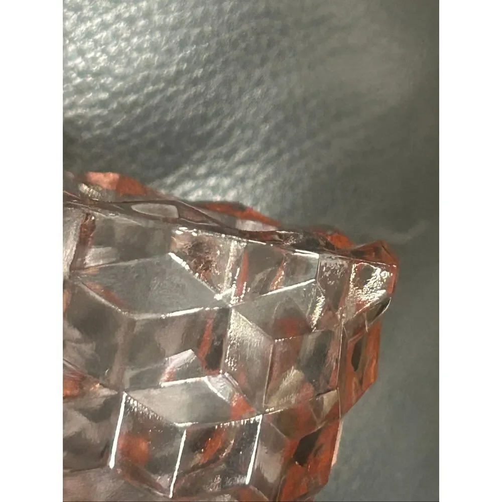 Vintage Jeannette Pink Depression Glass Cube/Cubist Sugar and Creamer Set (5708)